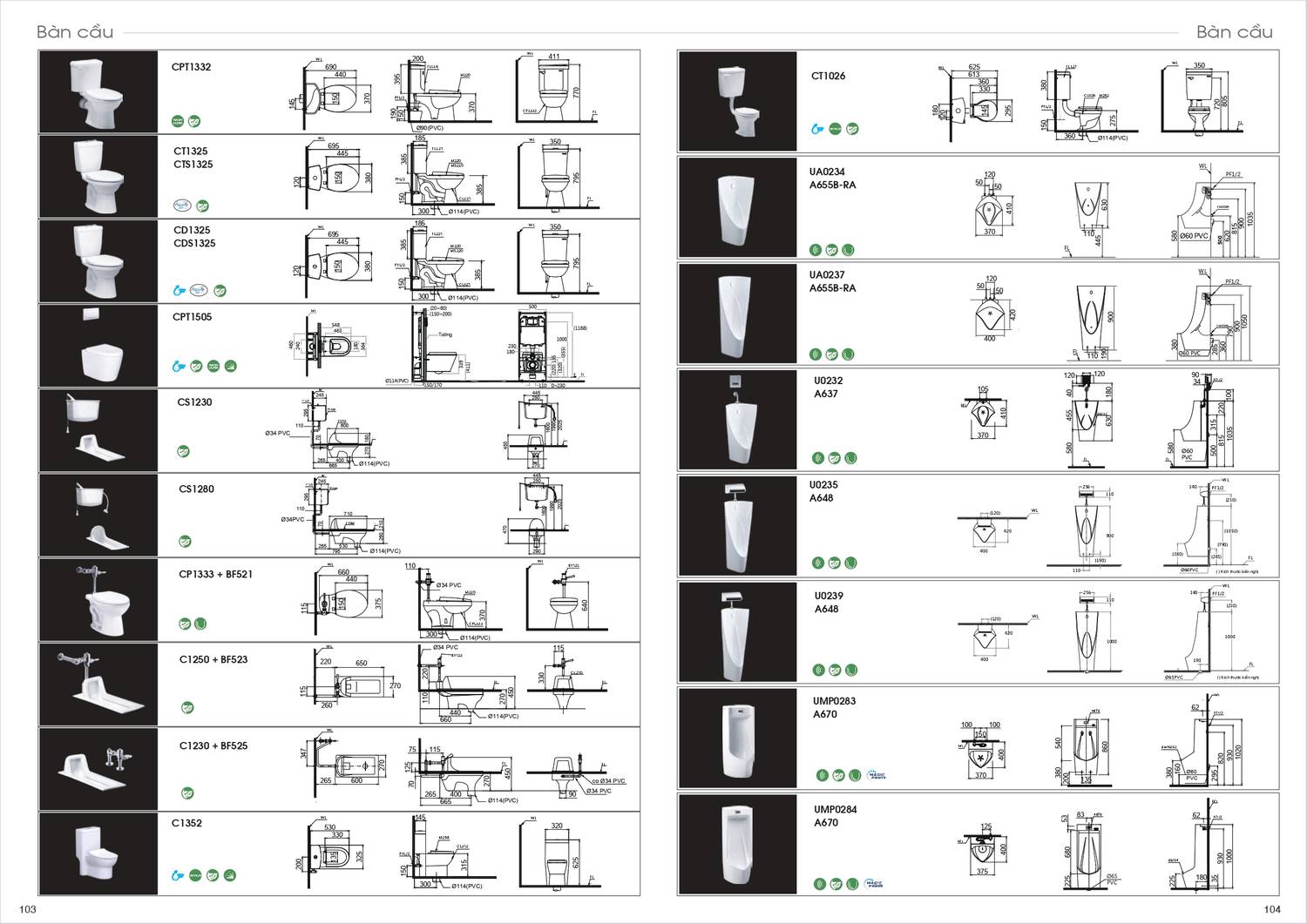Thiết bị vệ sinh CAESAR Catalogue và Bảng giá mới nhất /Page 53